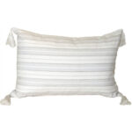 Cream and Neutral Stripes Rectangular Accent Pillow