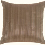 Fine Stripe in Silver Blue Silk Accent Pillow