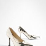 Metallic Low Stiletto Court Shoe