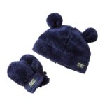 Toddlers’ Hi-Pile Hat and Mitten Set