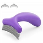 2PCS Fluffee Pet Hair Comb with 3 Replaceable Combs Purple