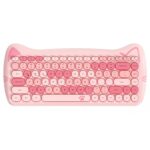Ajazz 3060i Bluetooth Wireless Keyboard Cute Pet Design Pink