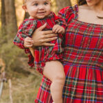 Baby Madeline Romper in Holiday Plaid