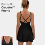 Cloudful™ Fabric Backless Crisscross Side Pocket 2-Piece Barre Ballet Dance Dress