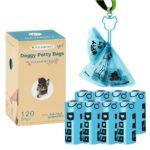 Dog Poop Bags with Hands-Free Clip Blue