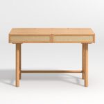 Emmer 48″ Oak Desk with Outlet, Natural