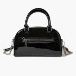 Faux Patent Leather Crossbody Bag