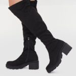 Faux Suede Knee-High Boots (Wide)