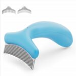 Fluffee Pet Hair Comb with 3 Replaceable Combs Blue