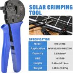 iCrimp IWS-2546S Solar Crimping Tools for AWG 14-10(2.5/4/6.0mm²) Solar Panel PV Cables