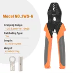 iCrimp IWS-6 Non-insulated Terminal Crimping Tool for AWG 16 to AWG 10 Non-Insulated Terminals and Butt/Spice/Open/Plug Connectors for Auto Electrical