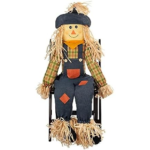 Large Thanksgiving Sitting Scarecrow 50″