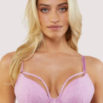 Marlie Pink Lace and Satin Bra