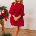 Mini Short Cosette Dress in Red