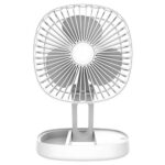 Multifunction Folding Fan with 3 Levels Speed White