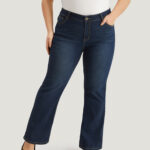 Plain Bootcut Pocket Zipper Fly Jeans