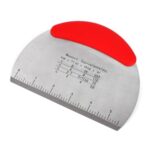 Semicircle Stainless Steel Dough Nougat Cutter Red