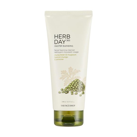 The Face Shop Herb Day Foaming Cleanser Mung Bean & Mugwort