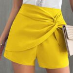 Twisted High Waist Casual Shorts