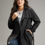 Wind-Resistant Belted Double Breasted Coat