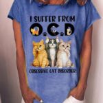 Women’s I Suffer From Ocd Obsessive Cat Disorder Cats T-shirt